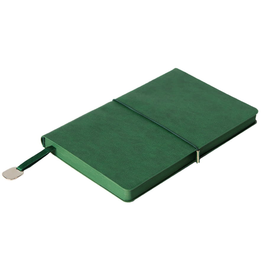 Ежедневник недатированный Fusion, А5, зеленый, кремовый блок в линейку, зеленый-3