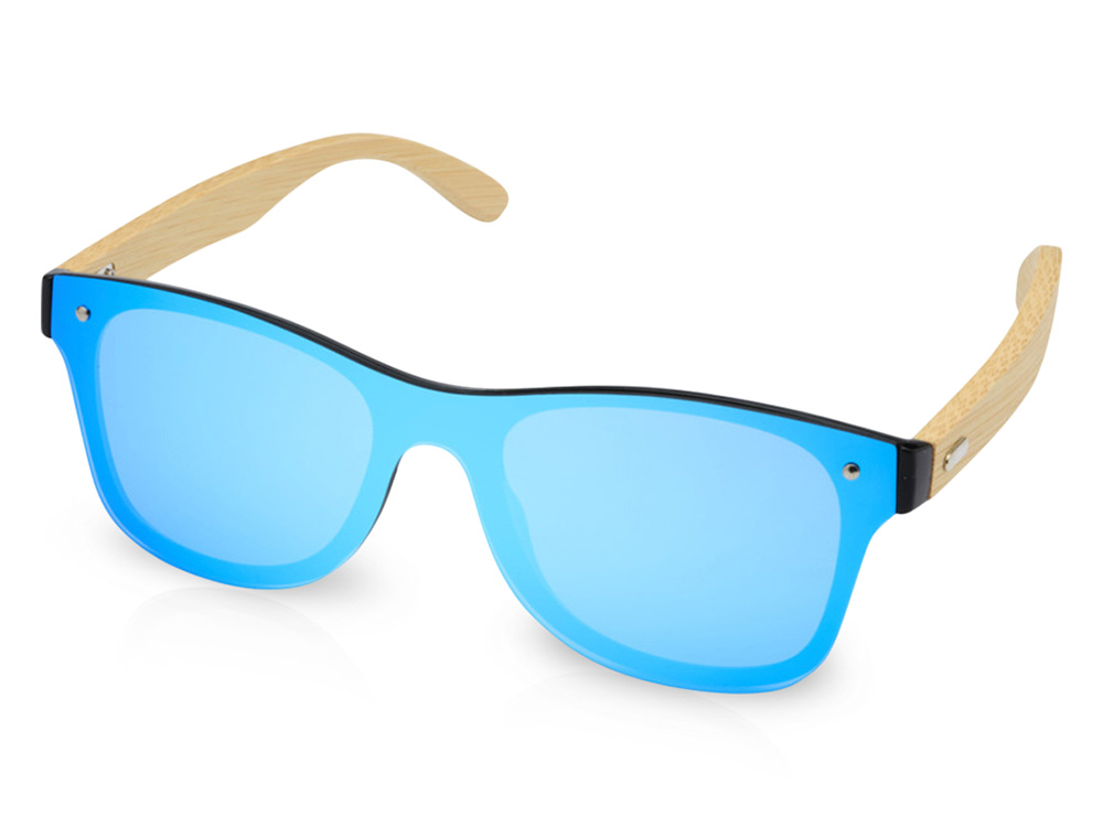 Солнцезащитные очки Tan с бамбуковыми дужками - Cиний-0