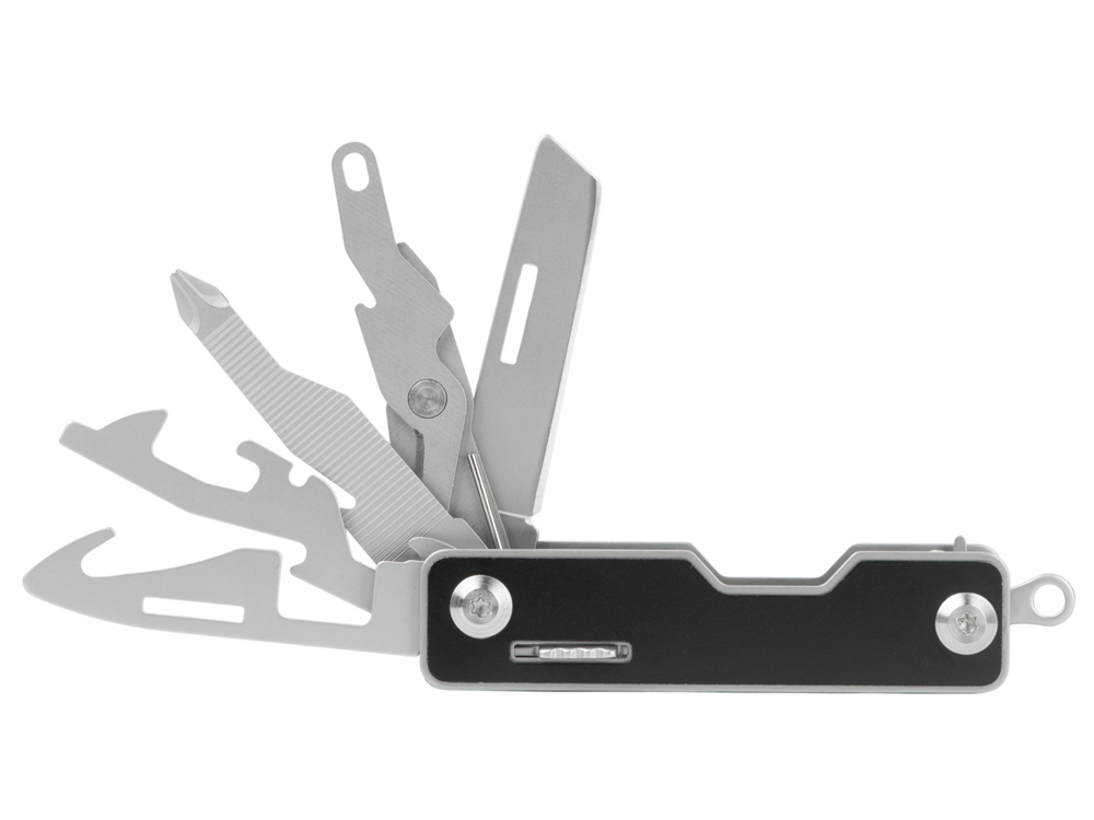 Мультитул-складной Canto 10-в-1 с защитным фиксатором, серебристый/черный-4