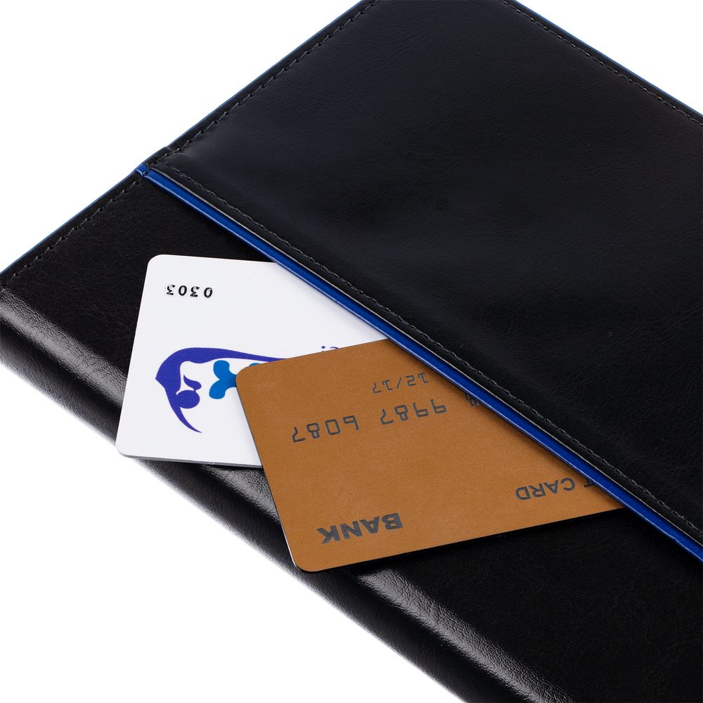 Ежедневник Alanis, недатированный, черный с синим-3