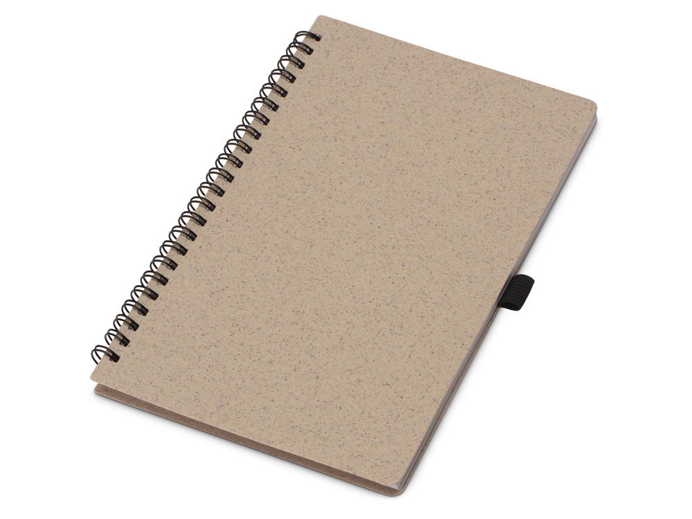 Блокнот А5 Toledo M, бежевый + ручка шариковая Pianta из пшеничной соломы, бежевый-1