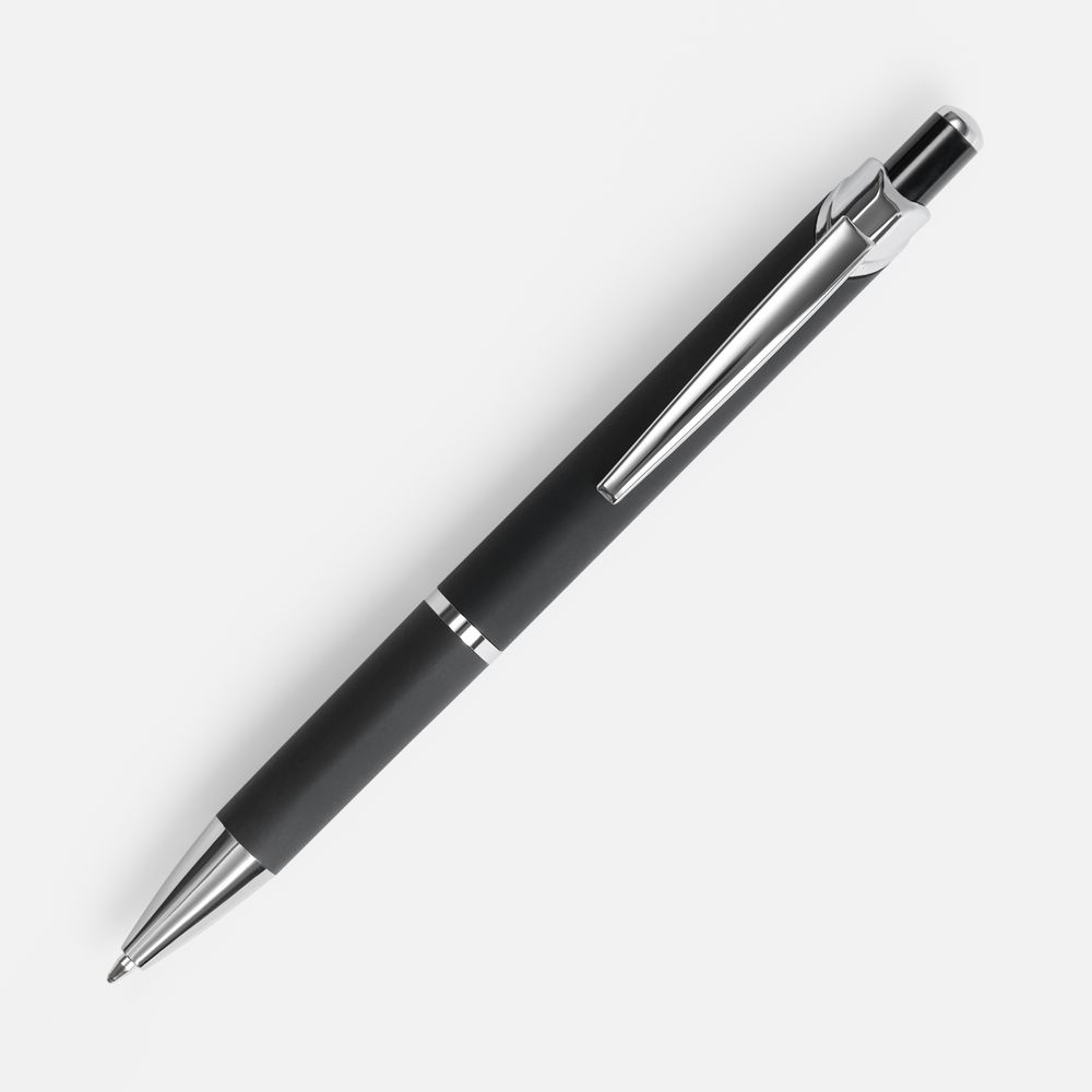 Ручка шариковая Chromos Soft Touch, черная-1