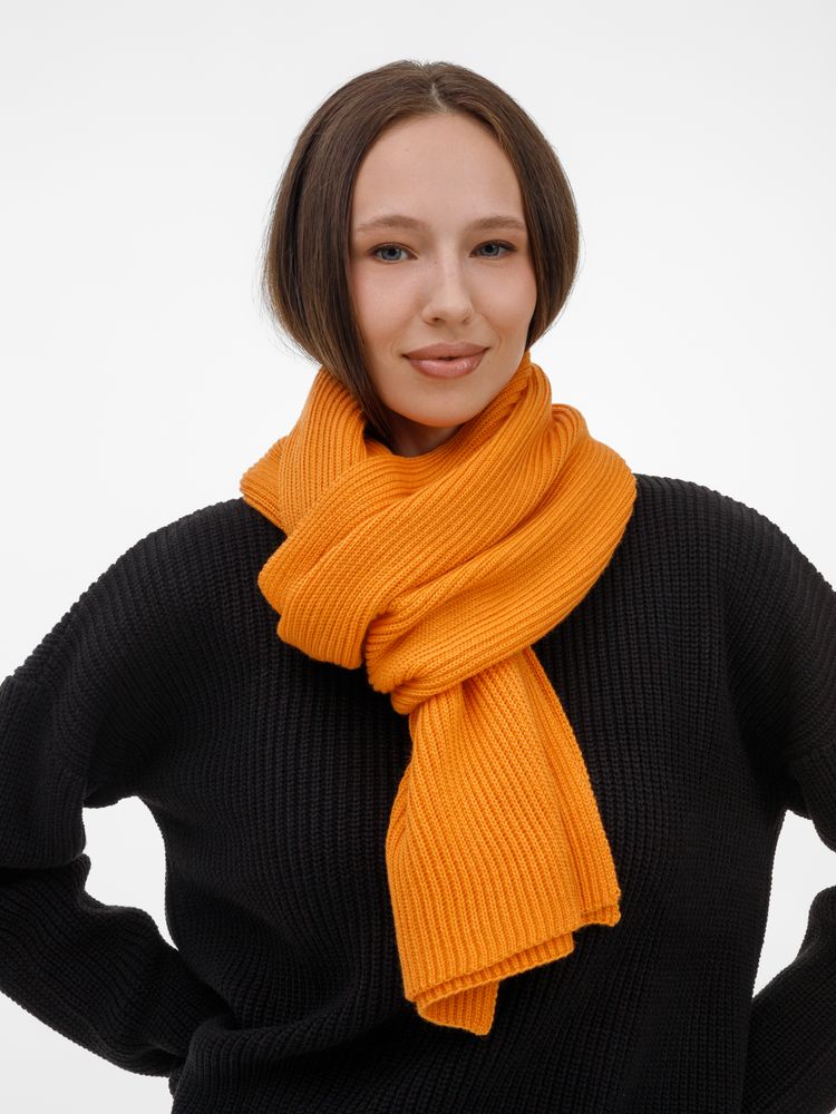 Шарф Nobilis Mono, оранжевый (абрикос)-3