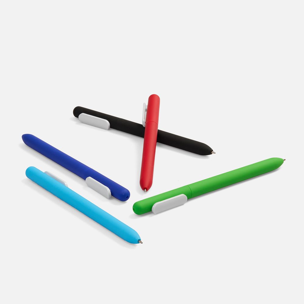 Ручка шариковая Swiper Soft Touch, синяя с белым-2