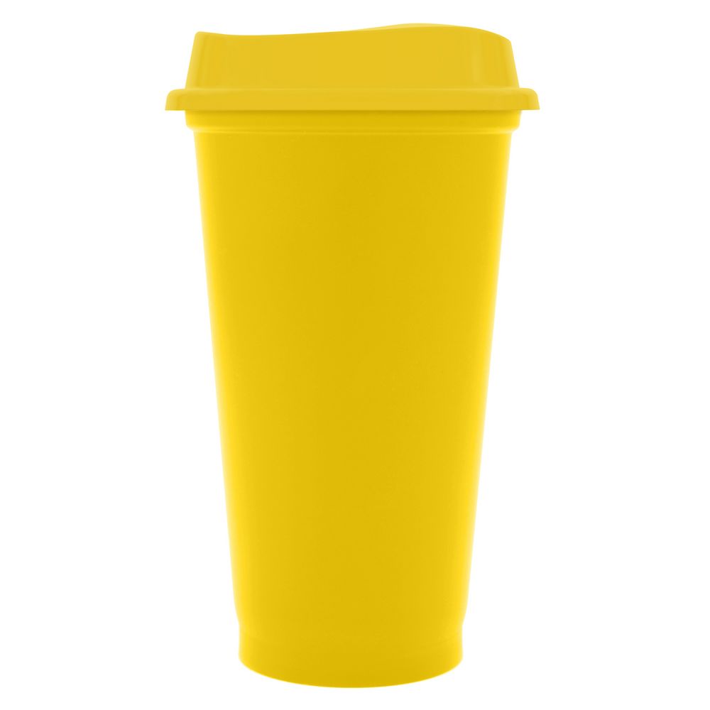 Стакан с крышкой Color Cap, желтый-0