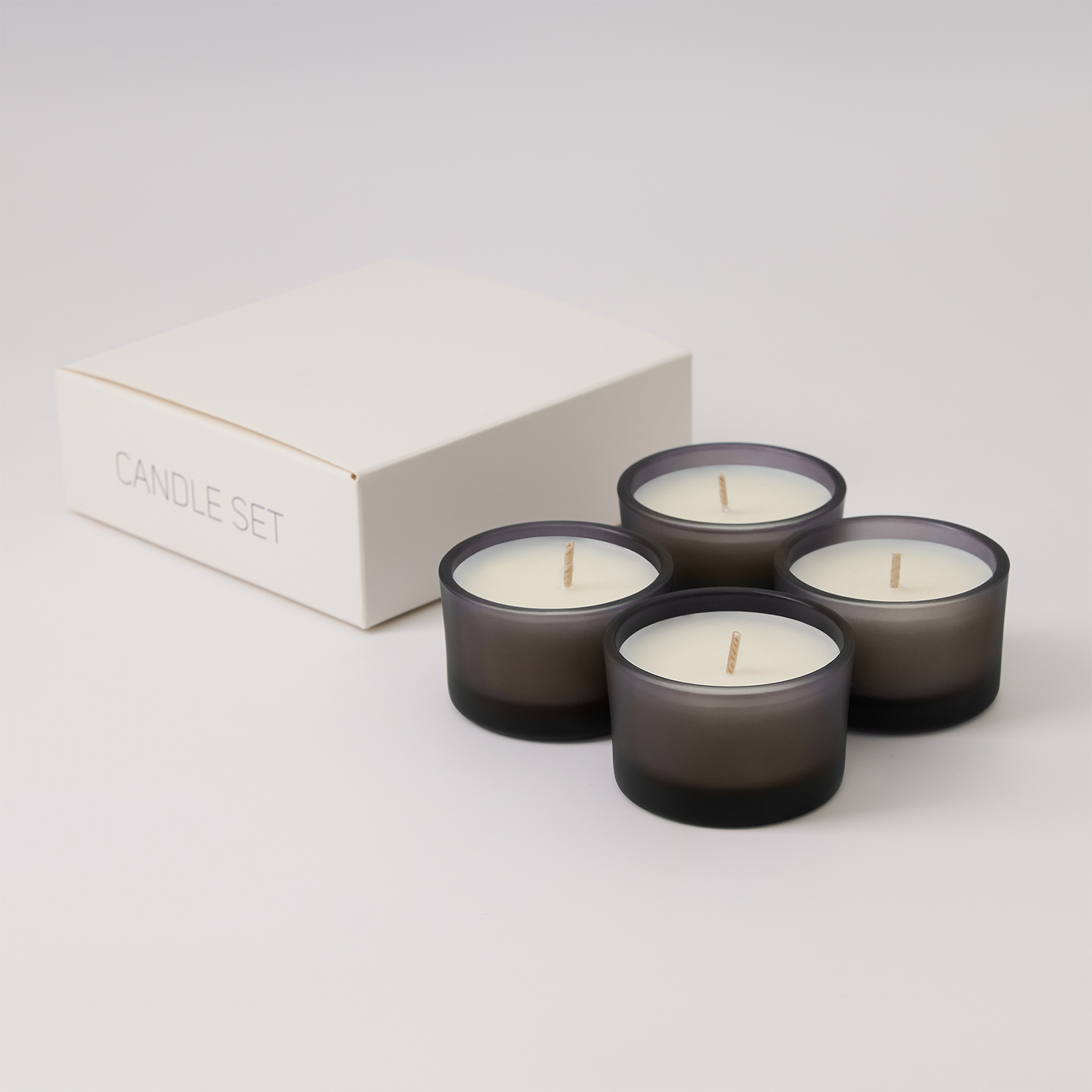 Набор ароматических свечей Сенто (Sento), серый-3