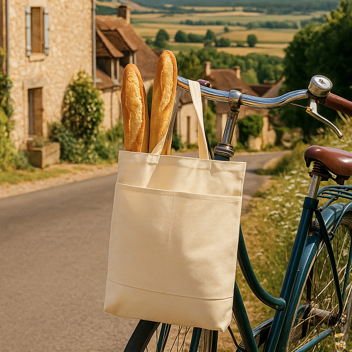 Сумка для покупок JETTA с карманами 325 г/м², Натуральный-7