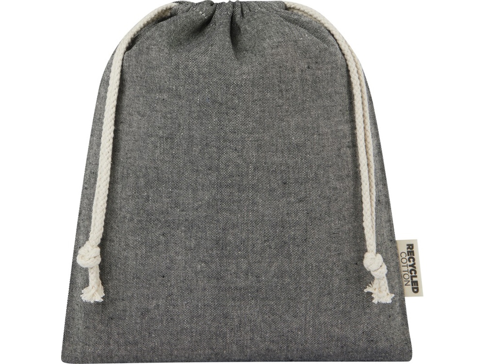 Средняя подарочная сумка Pheebs объемом 1,5 л из хлопка плотностью 150 г/м2, черный-1