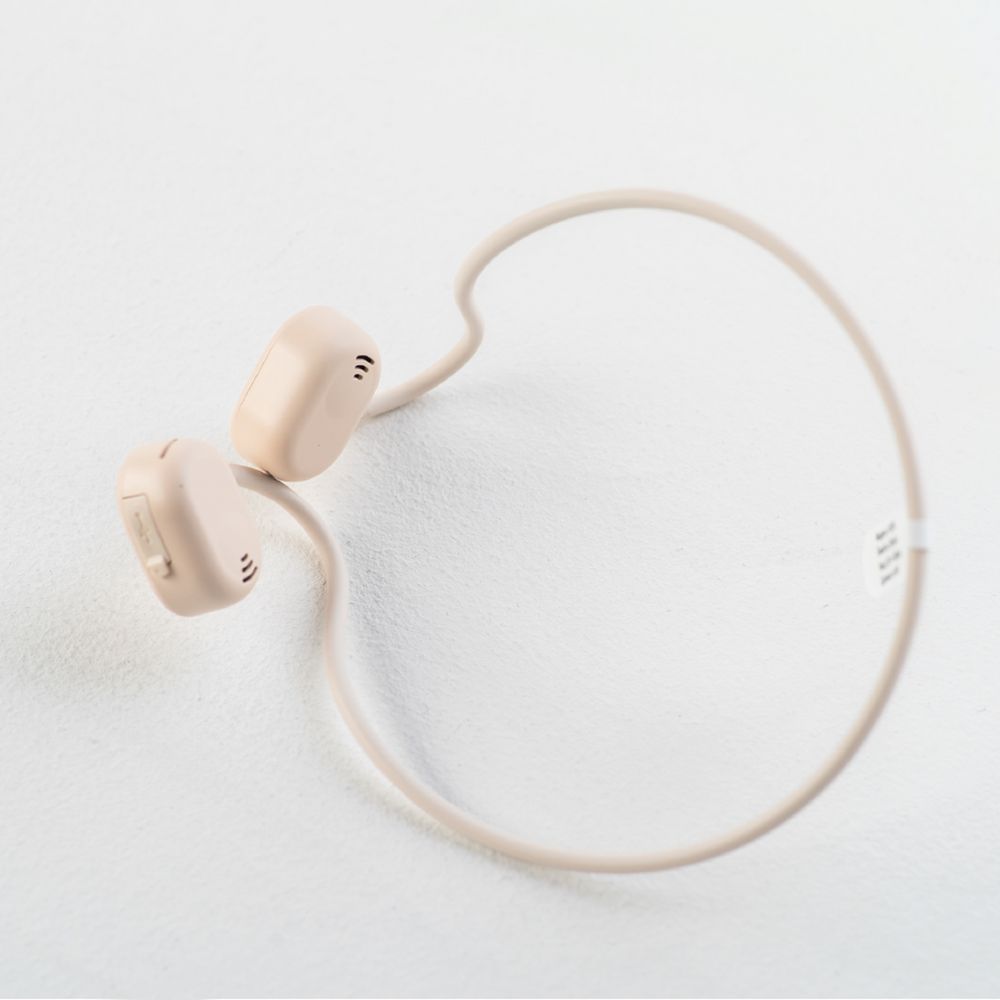 Беспроводные наушники OpenAir Arc, бежевые-2