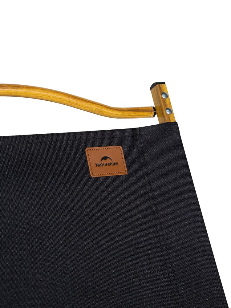 Стул MW02 складной, черный, светлое дерево-2