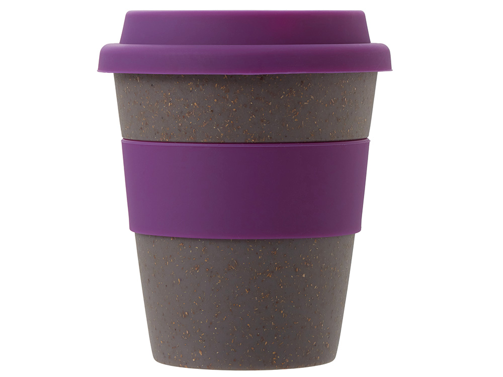 Стакан с силиконовой крышкой Cafe, фиолетовый-4