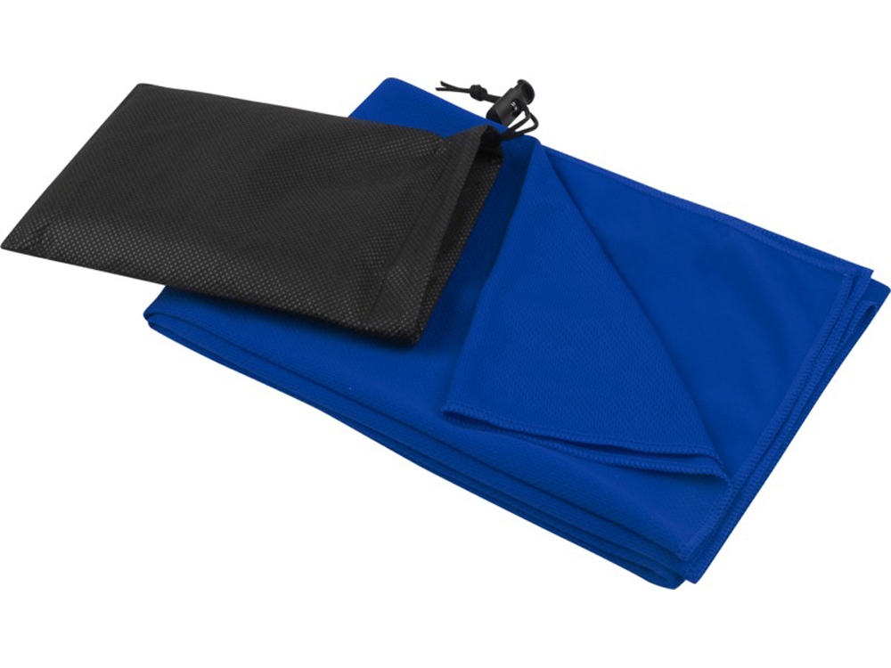 Lucas спортивное полотенце из переработанного полиэстера 50х100 см - Ярко-синий-0