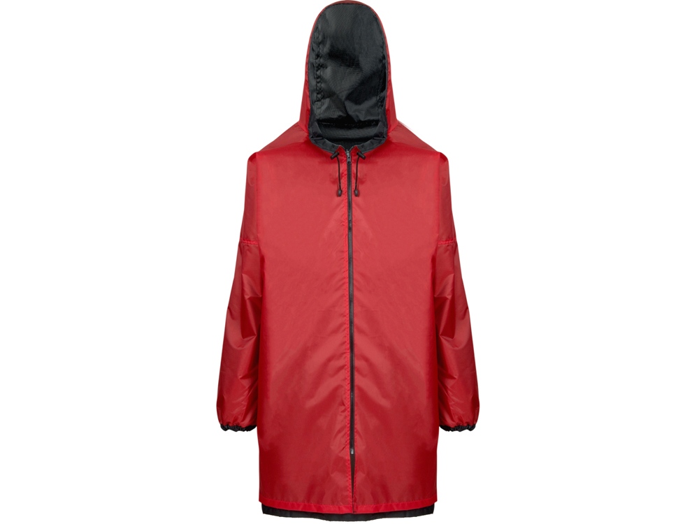 Дождевик Bi-color унисекс, красный/черный-2