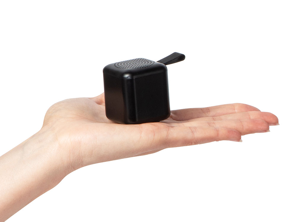 Портативная колонка TWS с подсветкой лого Tiny, 3 Вт, черный-8