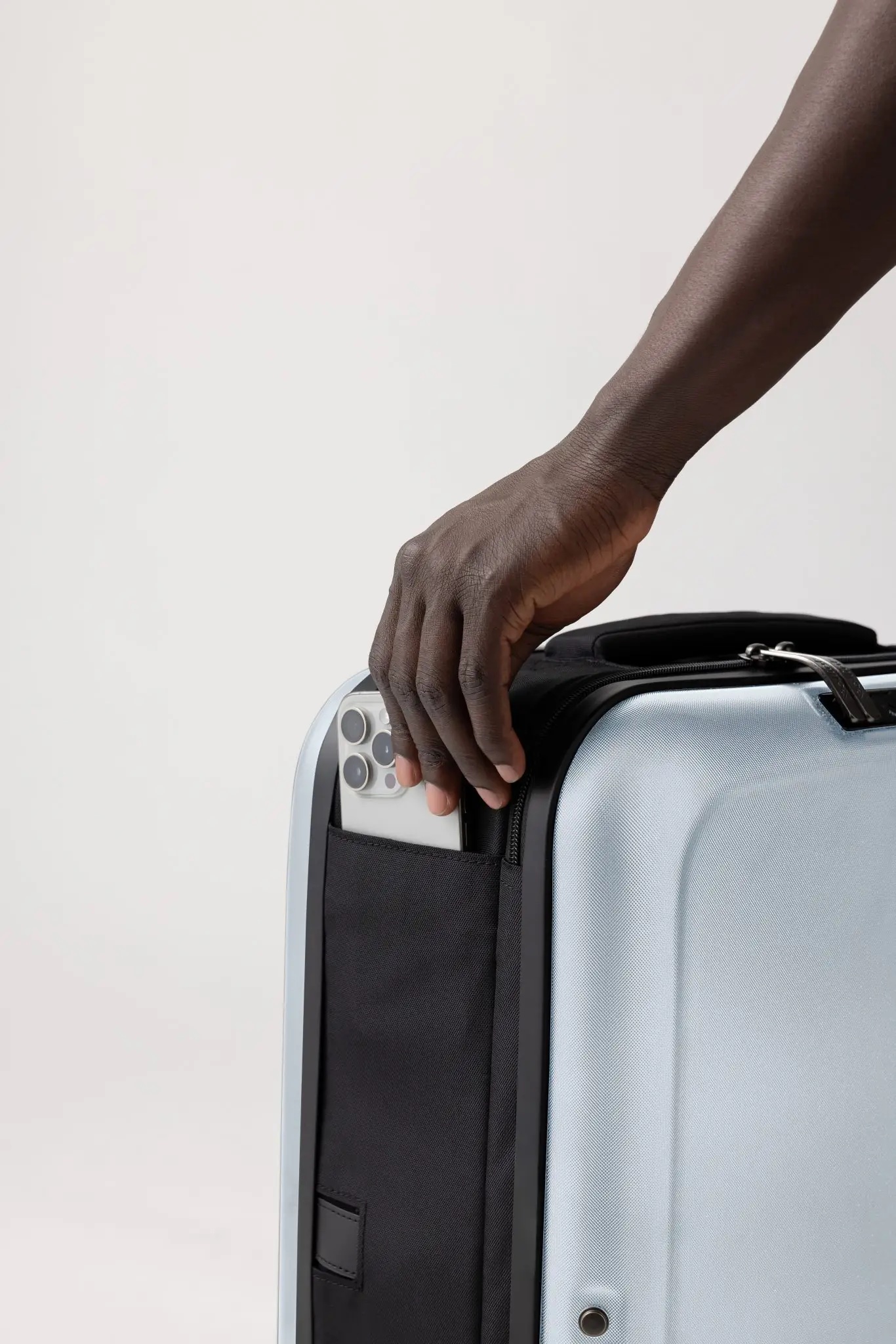 Чемодан складной Rollink FLEX LIGHT 55x40x20 см, 4 колеса, светло-серый-8