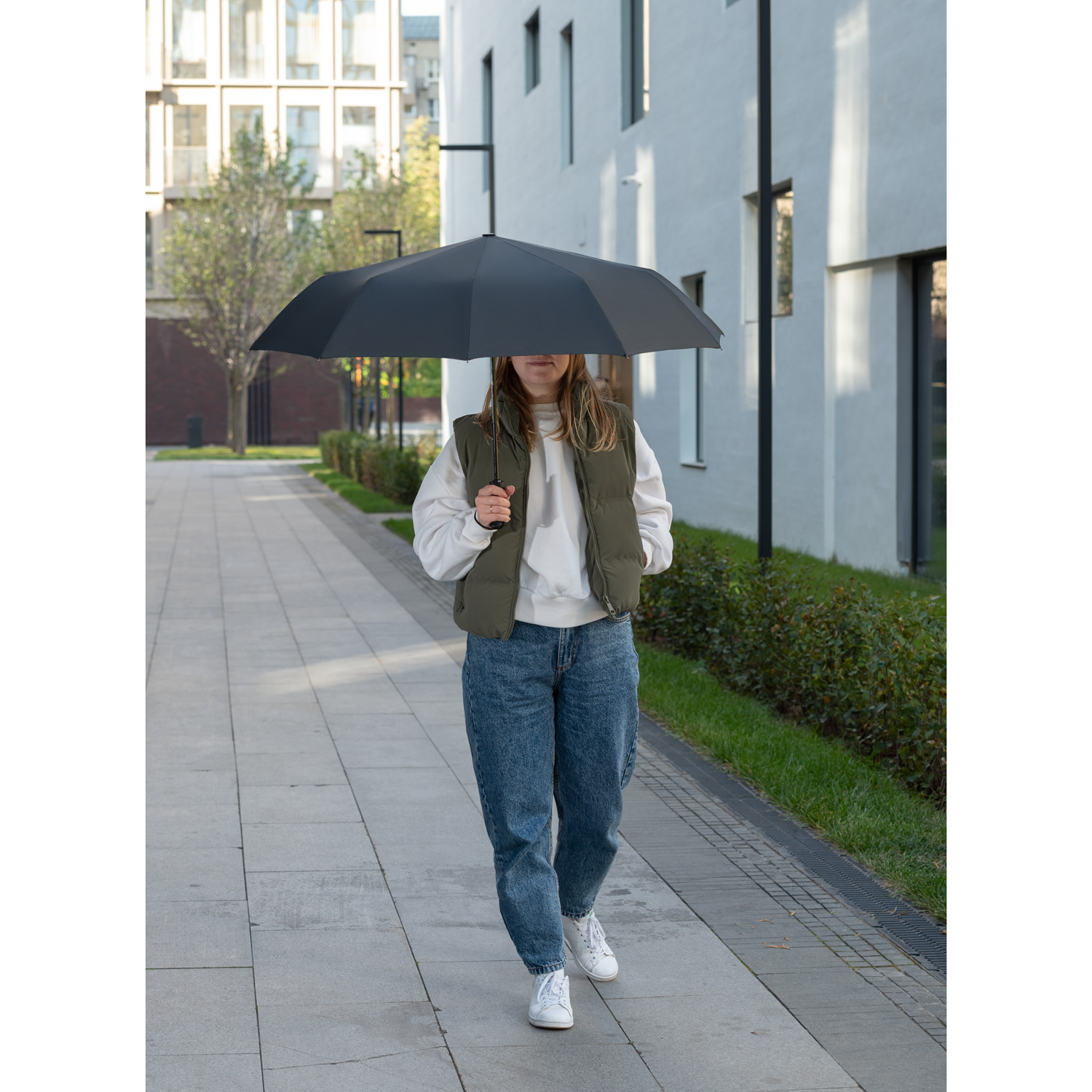 Зонт складной Леванте (Levante), черный-9