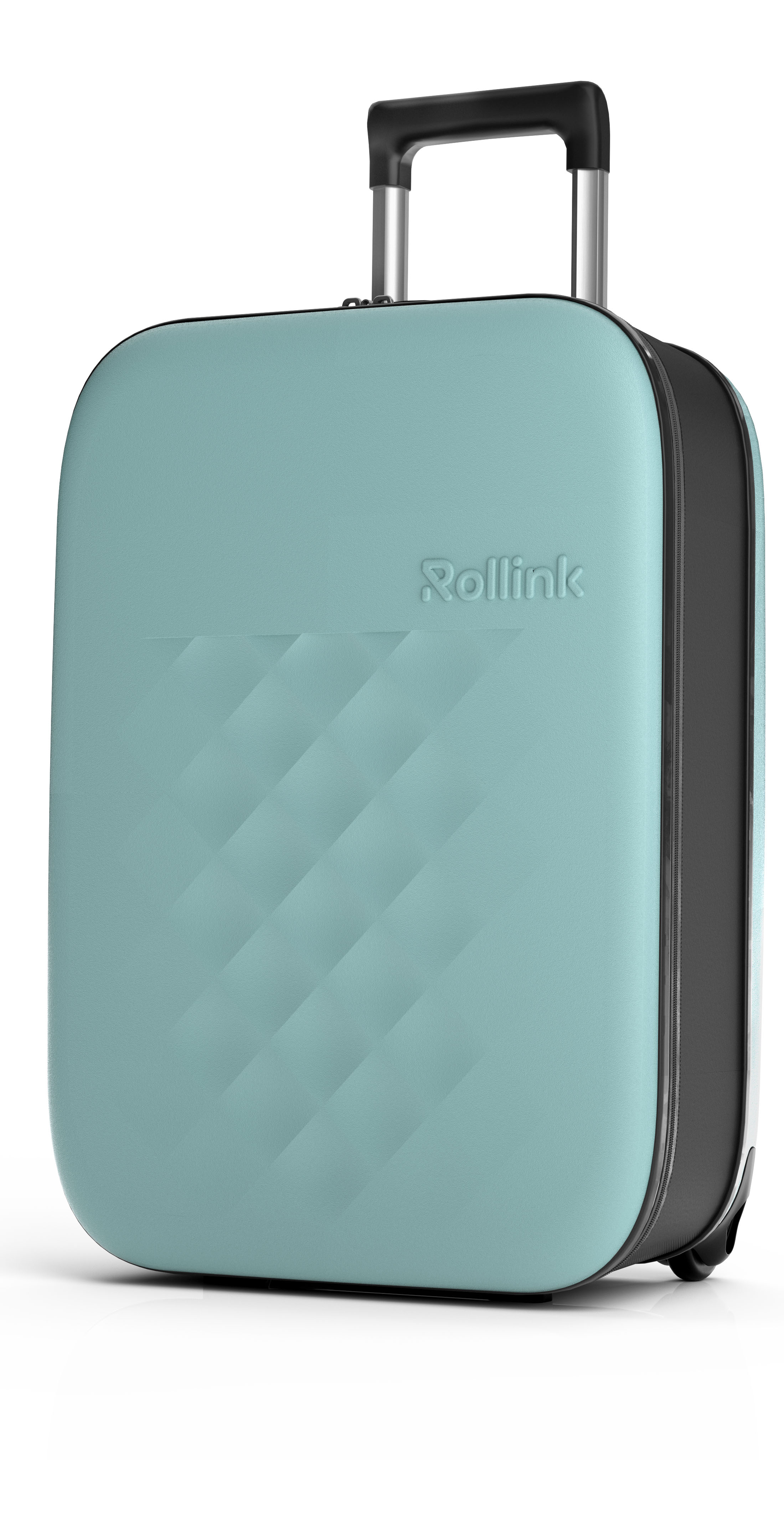 Чемодан складной Rollink Vega II 55x40x20 см, 2 колеса, бирюзовый-3