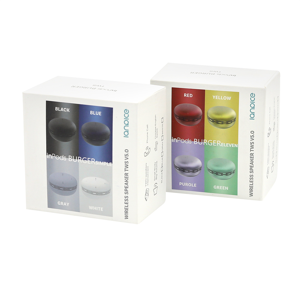 Беспроводная Bluetooth колонка Burger Inpods TWS софт-тач, Темно-синий-2