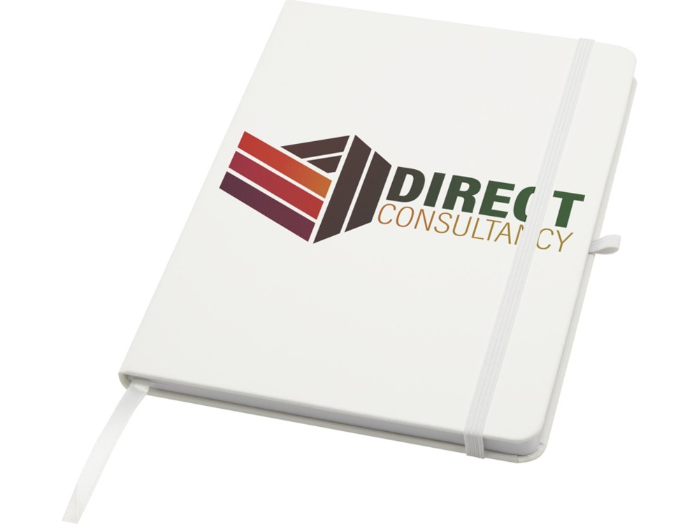 Teak блокнот А5 из переработан. материала в твердой обложке с линован. страницами - Белый-5