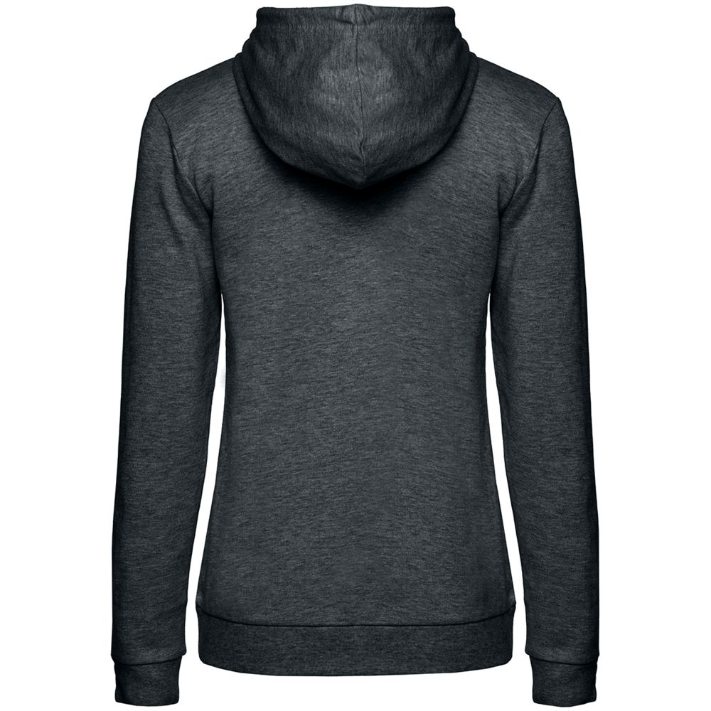 Толстовка с капюшоном женская Hoodie, серый меланж (антрацит)-2