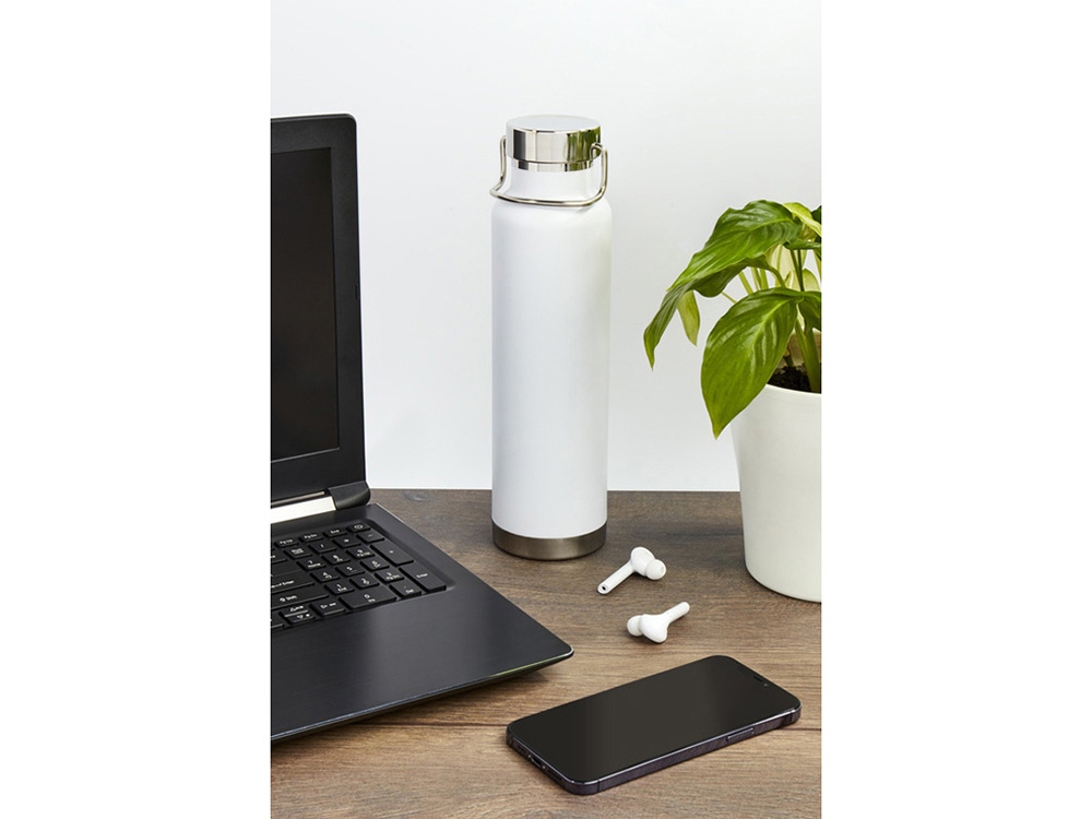 Бутылка для воды с вакуумной изоляцией Thor объемом 650 мл из переработанной нержавеющей стали, сертифицированной по стандарту RCS - Зеленый лесной-4