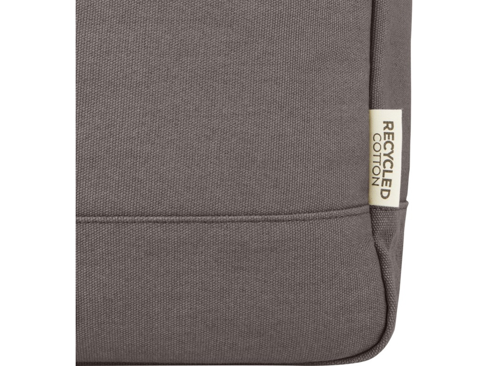 Рюкзак для 15-дюймового ноутбука Joey объемом 15 л из брезента, переработанного по стандарту GRS, со сворачивающимся верхом, серый-6