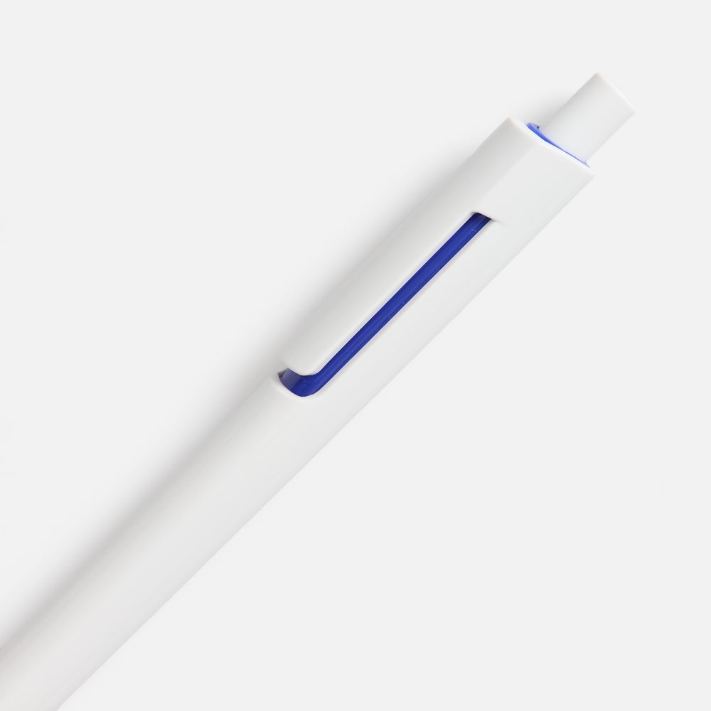 Ручка шариковая Dominanta, белая с темно-синим-4