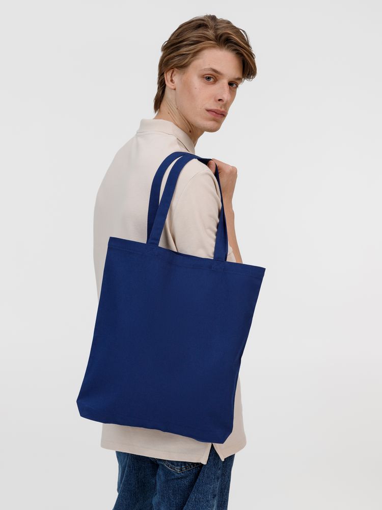 Холщовая сумка Strong 210, темно-синяя-4