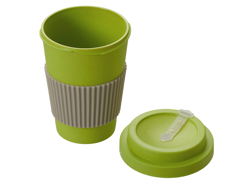 Термокружка Muffin из натуральных волокон, зеленое яблоко-1