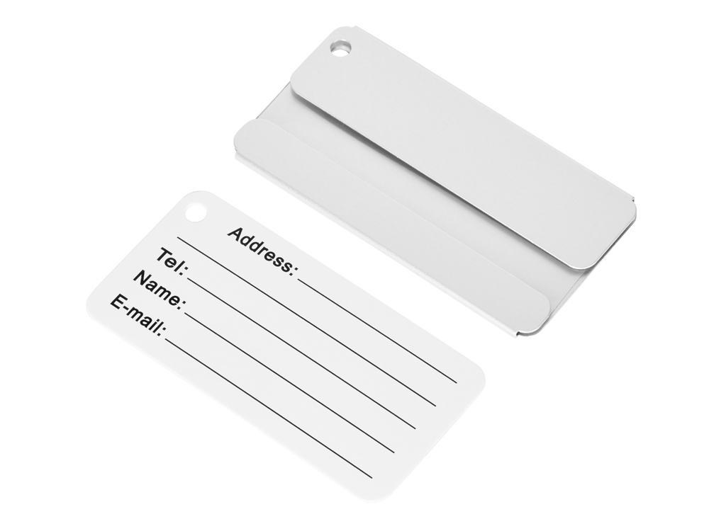 Бирка для багажа Travel, серебристый-1