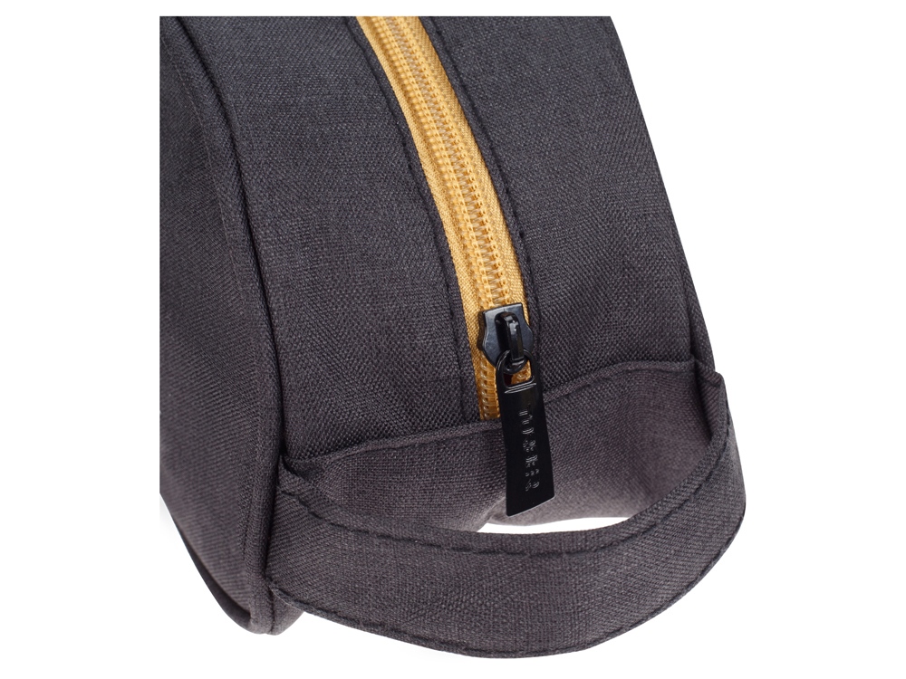 Несессер TORBER, дорожный, чёрный/бежевый, полиэстер 300D, 23 х 12 х 10 см-4