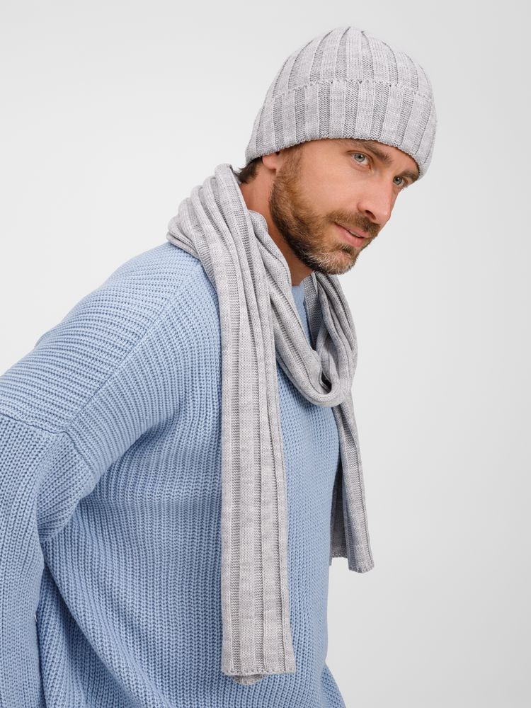 Шарф Metelitsa, серебристо-серый меланж-3