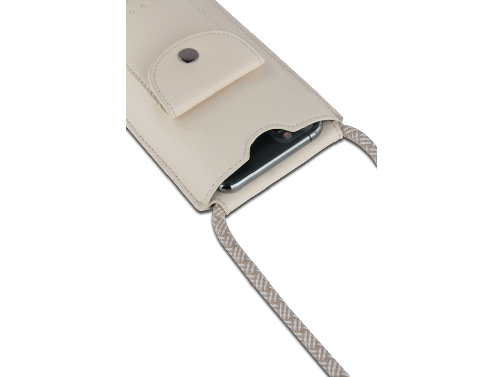 Сумка-чехол для мобильного телефона BUGATTI АЛМАТА | ALMATA, бежевая, полиуретан, 11x2x18 см-5