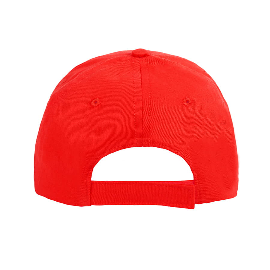 Бейсболка HIT, 5 клиньев,  застежка на липучке, красный-4