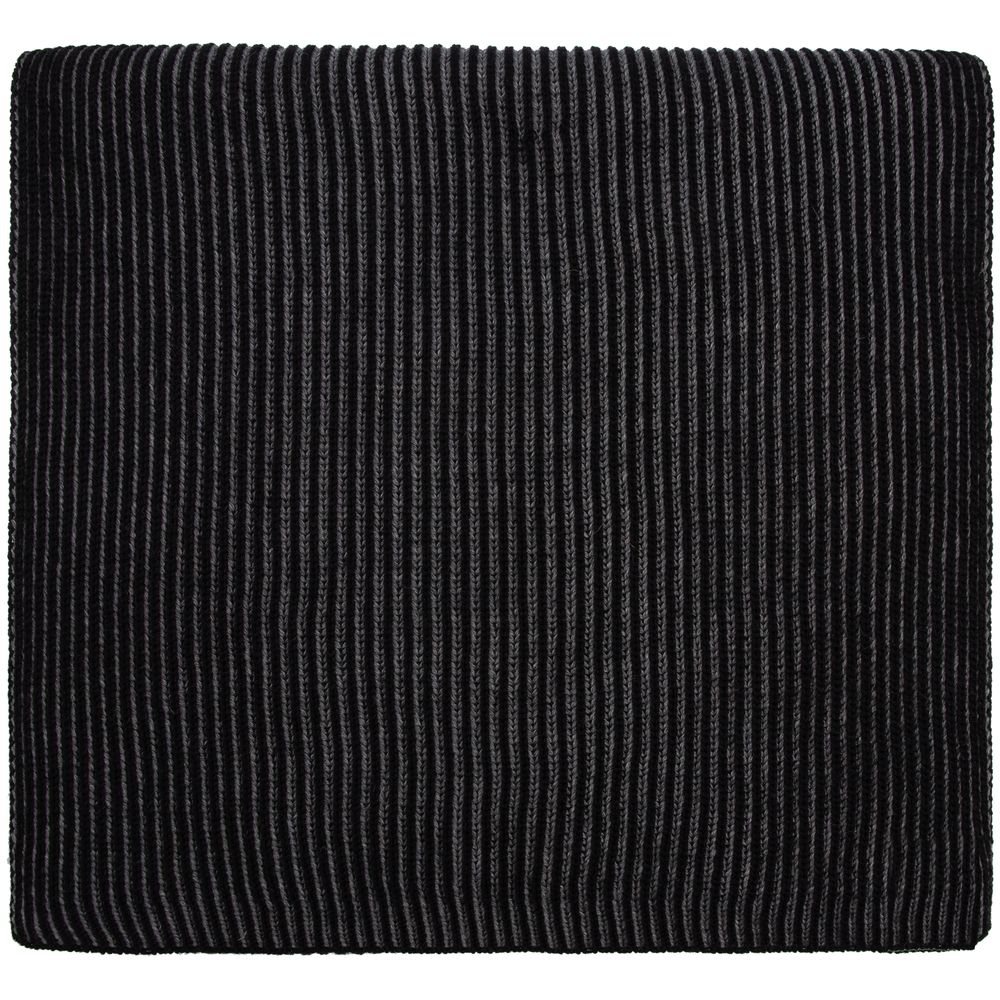 Шарф Nobilis, черный с серым меланжем-1