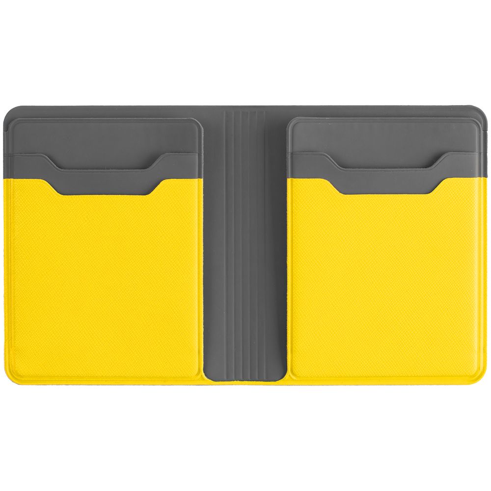 Картхолдер с отделением для купюр Dual, желтый-0
