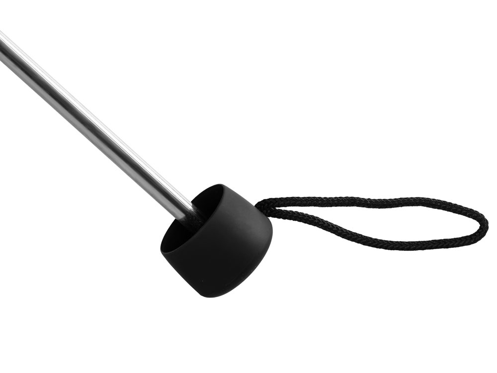 Зонт Picau из переработанного пластика в сумочке, черный-5