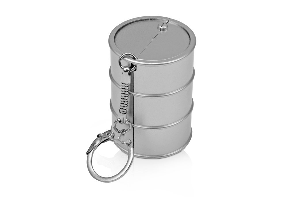 Брелок-рулетка Баррель, 1 м., серебристый-2