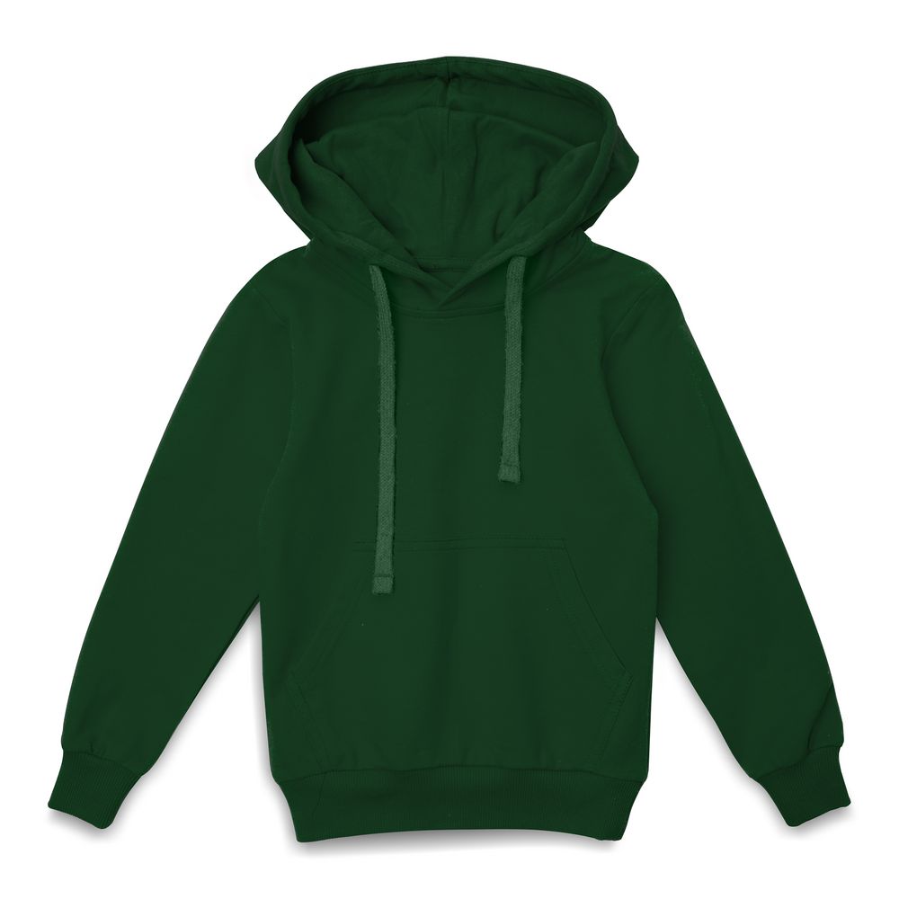 Худи детское Kirenga Kids 2.0, темно-зеленое-1