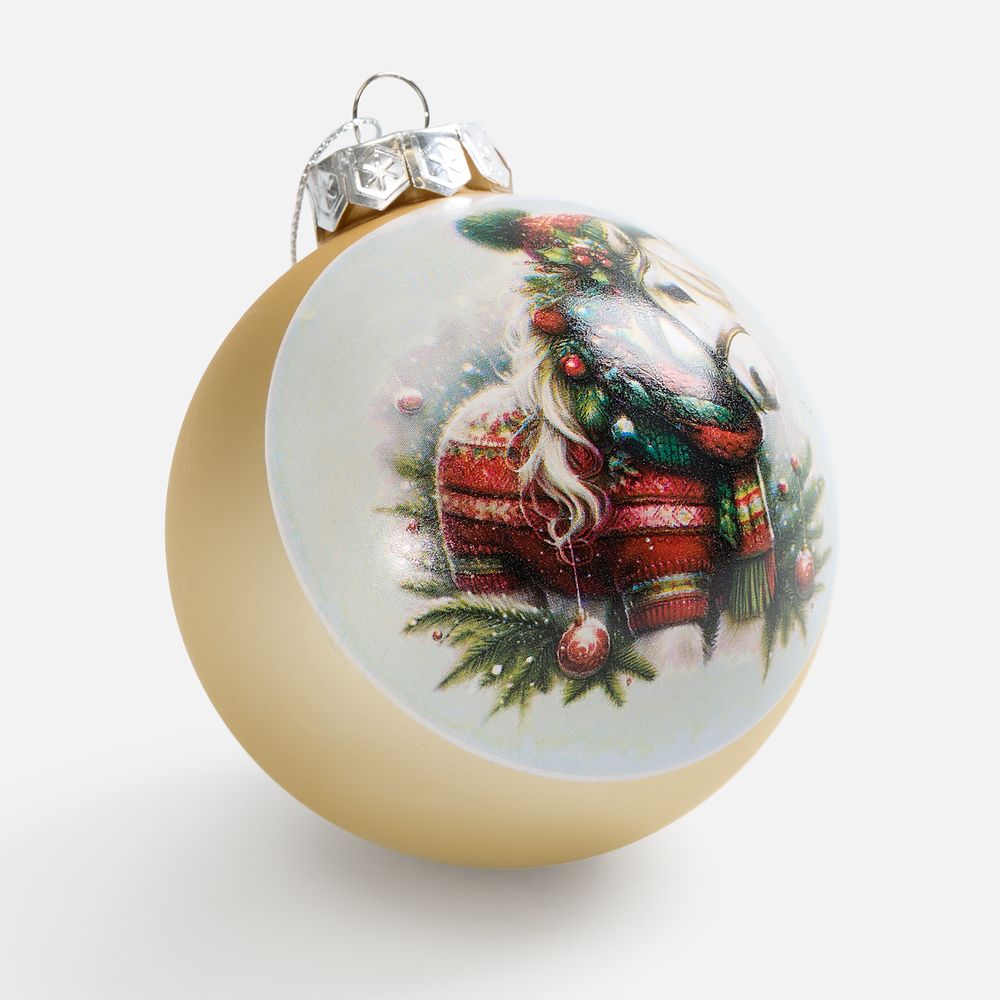 Елочный шар Finery Matt, 8 см, матовый золотистый-3