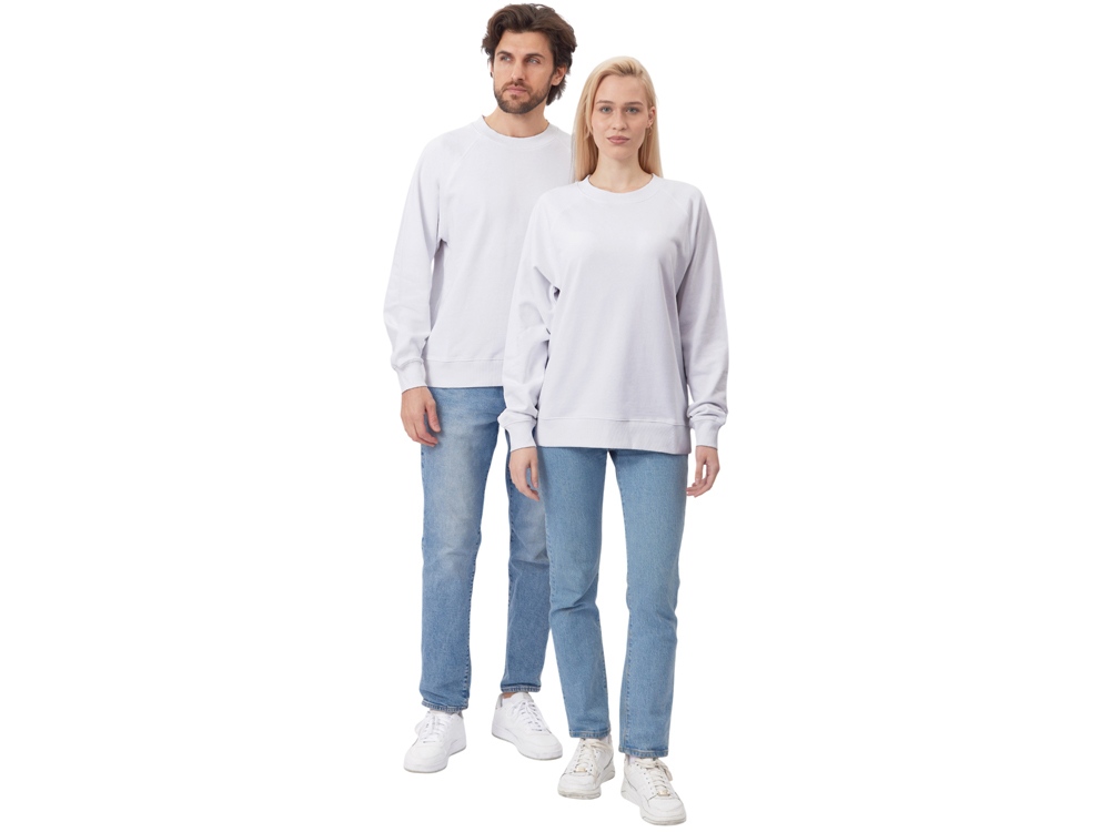 Свитшот оверсайз с рукавом реглан Belgrade, унисекс, белый-9