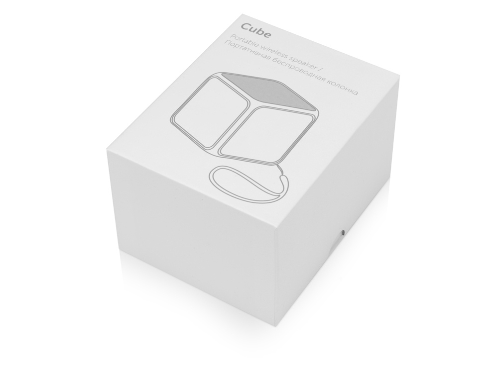 Портативная колонка Cube с подсветкой, красный-9