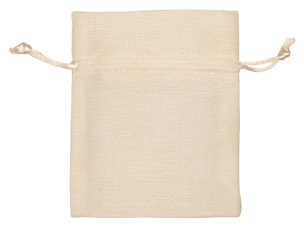 Мешочек подарочный, искусственный лен, малый, белый-1