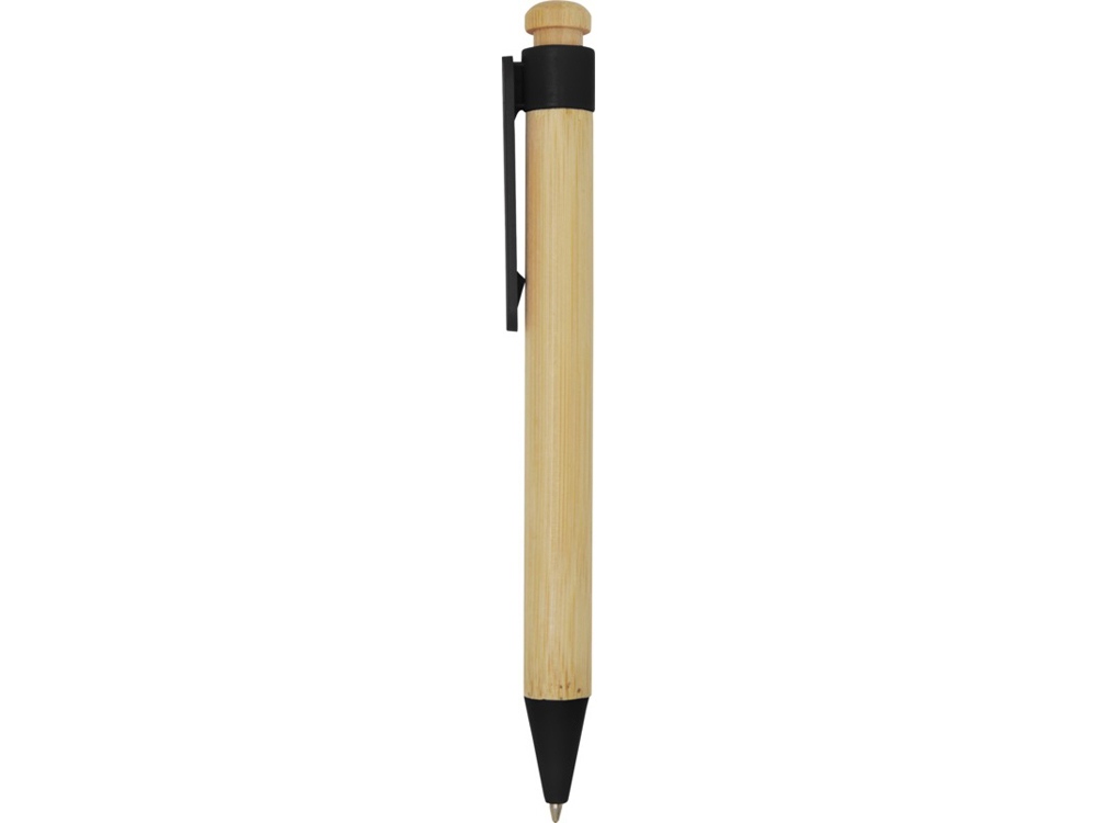 Rattan шариковая ручка из бамбука и переработанной пластмассы - сплошной черный-1