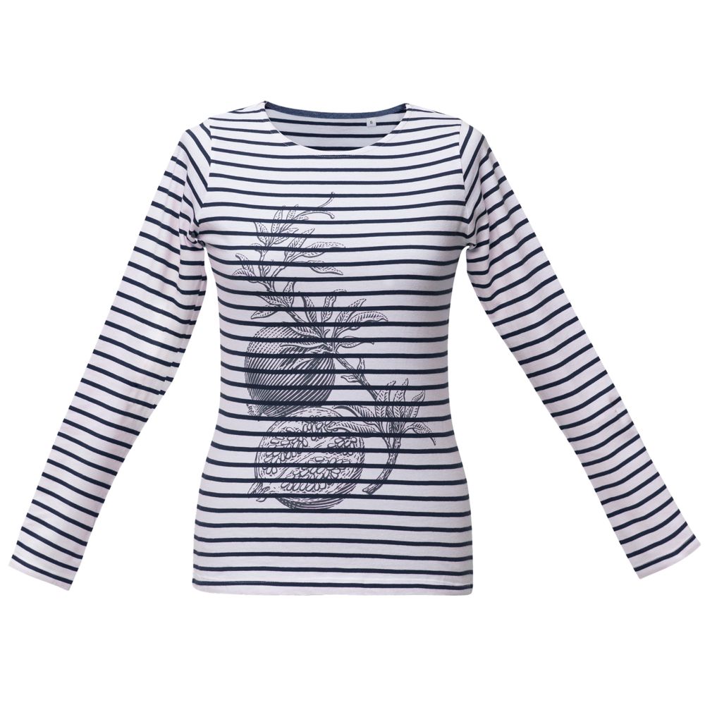 Футболка женская Grand Granat, белая с синим-1