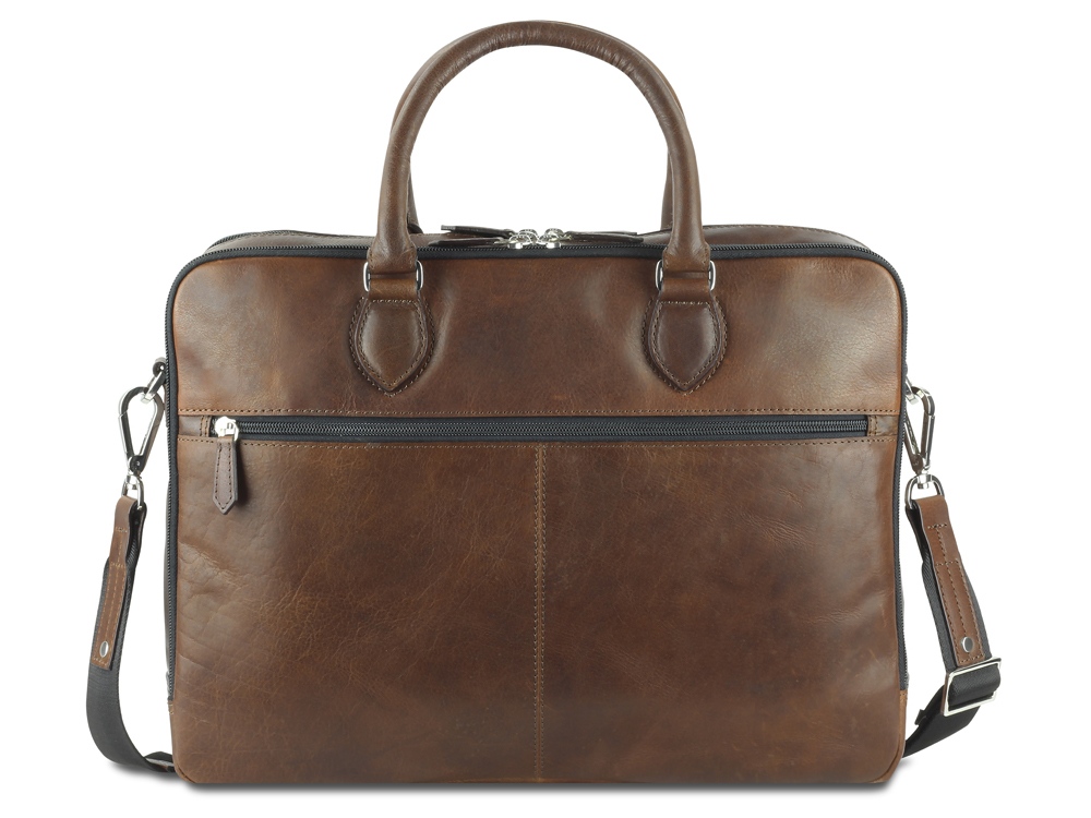 Сумка Mano Don Valentino, натуральная кожа в коричневом цвете, 41,5 х 31 х 10 см-1