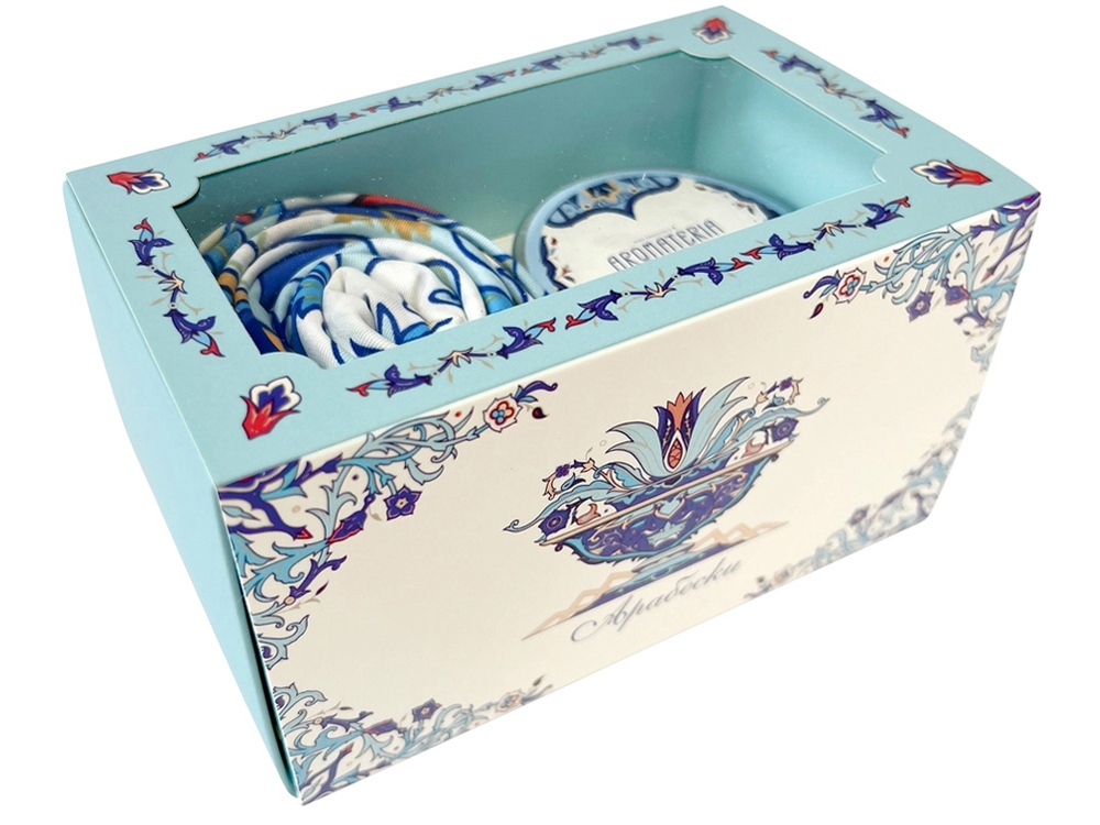 Набор: платок Арабески и свеча Загадка Востока-2