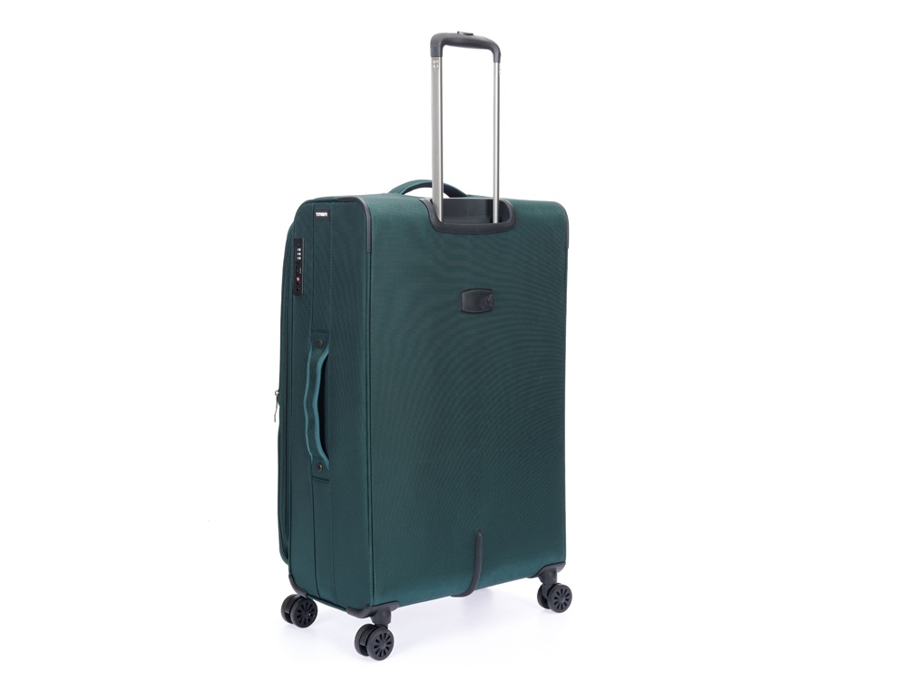 Чемодан TORBER Seyd, тёмно-зелёный, нейлон 600D, 48 х 22 х 78 см, 85 л-1