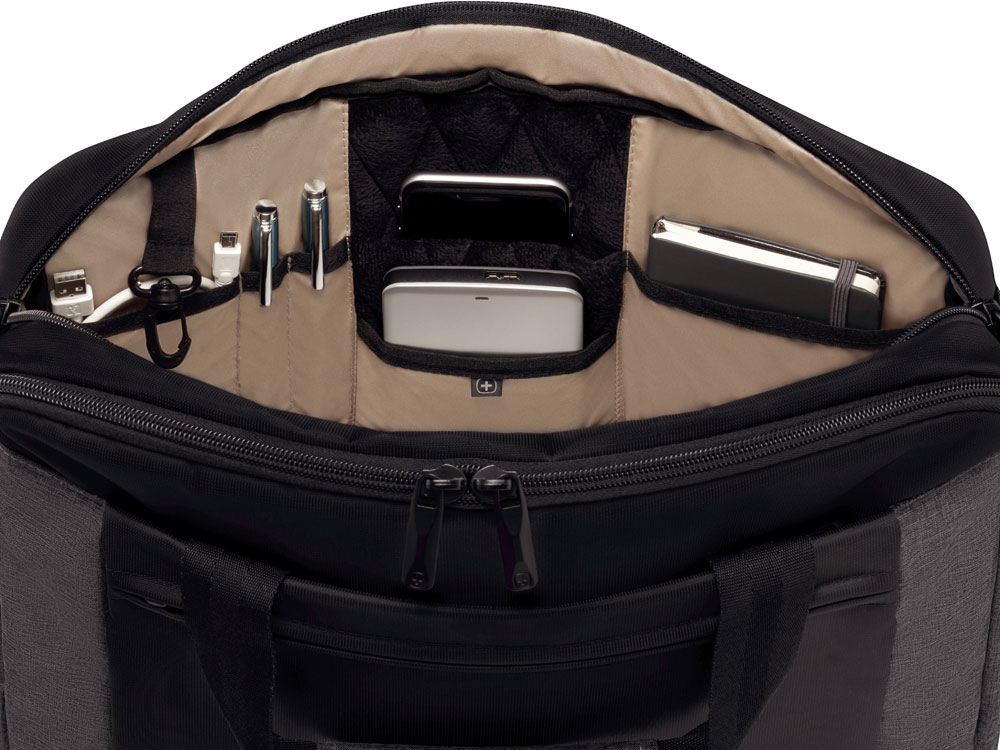 Портфель для ноутбука 16'' WENGER Underground, черный/серый, полиэстер, 43 x 9 x 31 см, 9 л-2