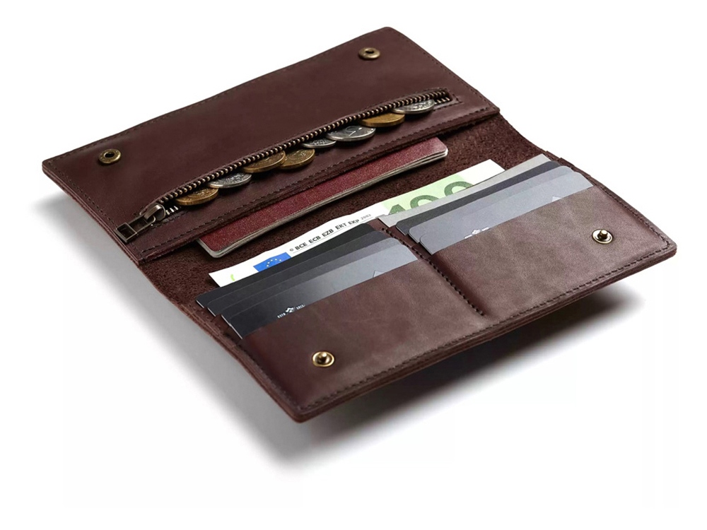 Бумажник Денмарк, коричневый-1